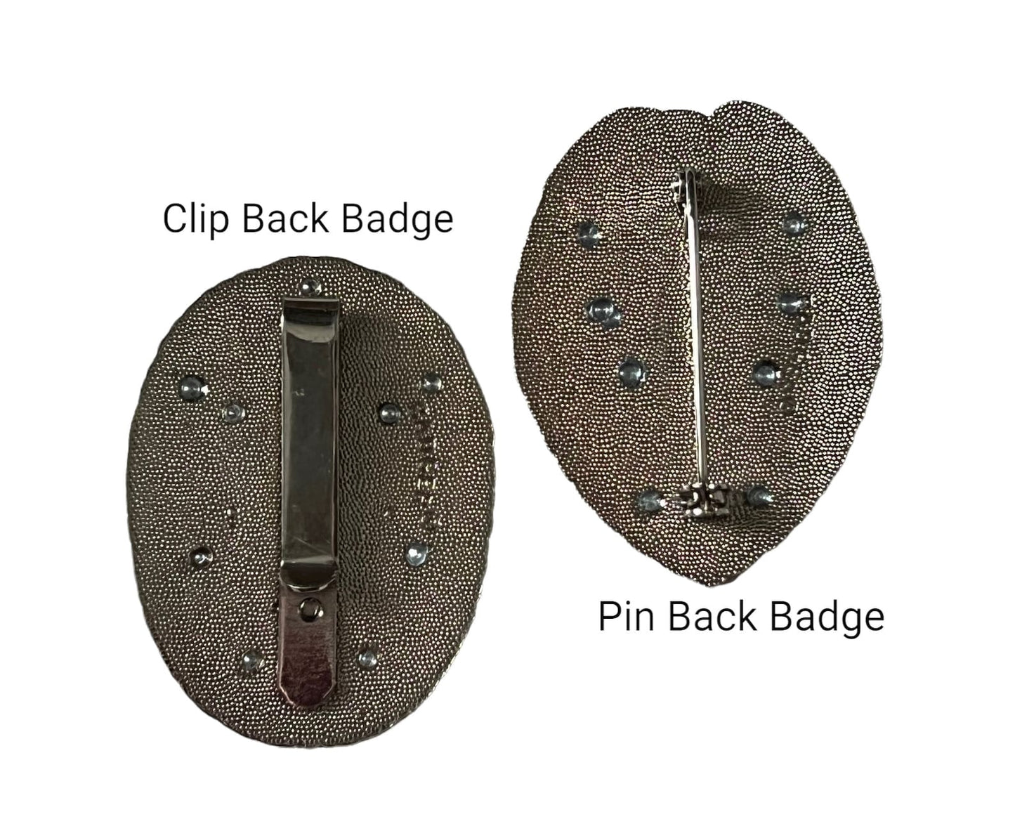 Police Badge Wallet All Leather Universal Fit-Black for Pin and Clip Back Badges