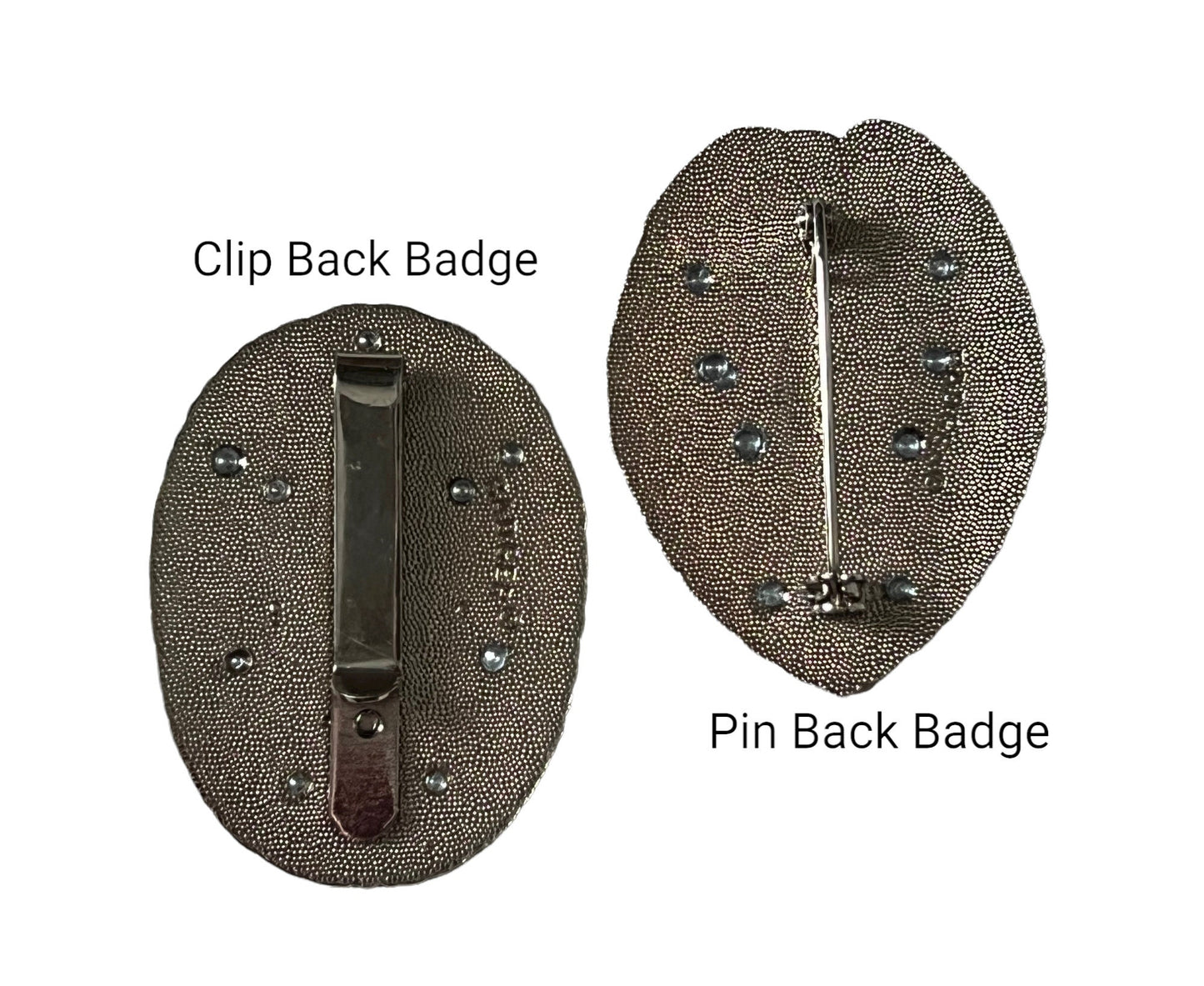 Police Badge Wallet All Leather Universal Fit- Turquoise-For Pin and Clip Back Badges
