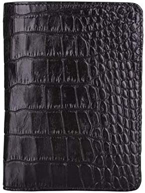 Police Badge Wallet  All Leather Universal Fit-Black Croc-For Pin Back Badges