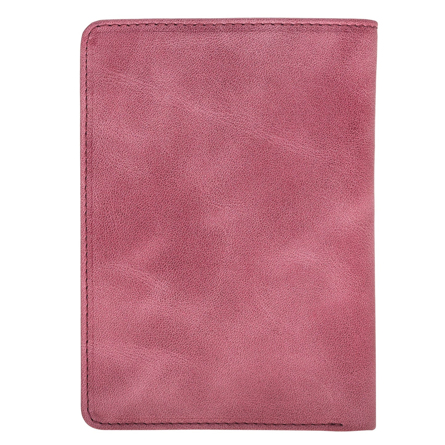 Police Badge Wallet  All Leather Universal Fit-Dusty Rose Pink-For Pin and Clip Back Badges